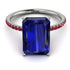 Hidden Halo Emerald Cut Sapphire Engagement Ring - Melodi No. 60
