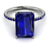 Hidden Halo Emerald Cut Sapphire Engagement Ring - Melodi No. 75
