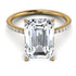 Hidden Halo Emerald Cut Diamond Engagement Ring - Melodi No. 1