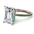 Hidden Halo Emerald Cut Diamond Engagement Ring - Melodi No. 17