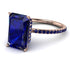 Hidden Halo Emerald Cut Sapphire Engagement Ring - Melodi No. 74