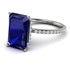 Hidden Halo Emerald Cut Sapphire Engagement Ring - Melodi No. 15