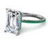 Hidden Halo Emerald Cut Diamond Engagement Ring - Melodi No. 18