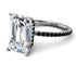 Hidden Halo Emerald Cut Diamond Engagement Ring - Melodi No. 33