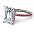Hidden Halo Emerald Cut Diamond Engagement Ring - Melodi No. 48