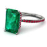 Hidden Halo Emerald Cut Emerald Engagement Ring - Melodi No. 51