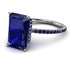 Hidden Halo Emerald Cut Sapphire Engagement Ring - Melodi No. 75