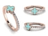 Elegant Enamel Clover Diamond Ring - Clover No. 2