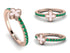 Elegant Enamel Clover Emerald Ring - Clover No. 5