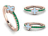 Elegant Enamel Clover Emerald Ring - Clover No. 5