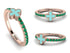 Elegant Enamel Clover Emerald Ring - Clover No. 5 image 13