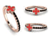 Elegant Enamel Clover Black Diamond Ring - Clover No. 8