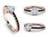 Elegant Enamel Clover Black Diamond Ring - Clover No. 8