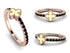 Elegant Enamel Clover Black Diamond Ring - Clover No. 8