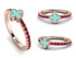 Elegant Enamel Clover Ruby Ring - Clover No. 11