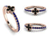 Elegant Enamel Clover Sapphire Ring - Clover No. 14