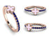 Elegant Enamel Clover Sapphire Ring - Clover No. 14