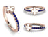 Elegant Enamel Clover Sapphire Ring - Clover No. 14