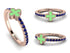 Elegant Enamel Clover Sapphire Ring - Clover No. 14