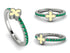 Elegant Enamel Clover Emerald Ring - Clover No. 6 image 3
