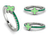 Elegant Enamel Clover Emerald Ring - Clover No. 6 image 5