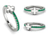 Elegant Enamel Clover Emerald Ring - Clover No. 6