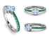 Elegant Enamel Clover Emerald Ring - Clover No. 6