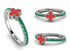 Elegant Enamel Clover Emerald Ring - Clover No. 6