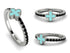 Elegant Enamel Clover Black Diamond Ring - Clover No. 9