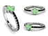 Elegant Enamel Clover Black Diamond Ring - Clover No. 9