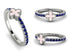 Elegant Enamel Clover Sapphire Ring - Clover No. 15 image 9