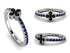Elegant Enamel Clover Sapphire Ring - Clover No. 15