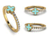 Elegant Enamel Clover Diamond Ring - Clover No. 1 image 2