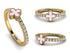 Elegant Enamel Clover Diamond Ring - Clover No. 1