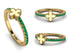 Elegant Enamel Clover Emerald Ring - Clover No. 4 image 3