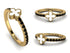 Elegant Enamel Clover Black Diamond Ring - Clover No. 7