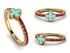 Elegant Enamel Clover Ruby Ring - Clover No. 10 image 2