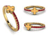 Elegant Enamel Clover Ruby Ring - Clover No. 10 image 4