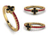 Elegant Enamel Clover Ruby Ring - Clover No. 10 image 13