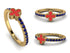 Elegant Enamel Clover Sapphire Ring - Clover No. 13