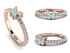 Elegant Enamel Butterfly Diamond Ring - Butterfly No. 2