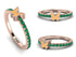Elegant Enamel Butterfly Emerald Ring - Butterfly No. 5