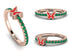 Elegant Enamel Butterfly Emerald Ring - Butterfly No. 5