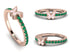 Elegant Enamel Butterfly Emerald Ring - Butterfly No. 5