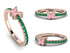 Elegant Enamel Butterfly Emerald Ring - Butterfly No. 5