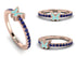 Elegant Enamel Butterfly Sapphire Ring - Butterfly No. 14 image 1