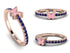 Elegant Enamel Butterfly Sapphire Ring - Butterfly No. 14