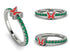 Elegant Enamel Butterfly Emerald Ring - Butterfly No. 6
