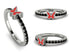Elegant Enamel Butterfly Black Diamond Ring - Butterfly No. 9 image 1
