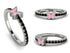 Elegant Enamel Butterfly Black Diamond Ring - Butterfly No. 9